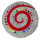 Filz Sitzmatte rund Spirale grau