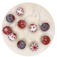 Filz Mini-H&auml;nger 10er-Set Schneeball-Kugeln