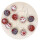 Filz Mini-H&auml;nger 10er-Set Schneeball-Kugeln