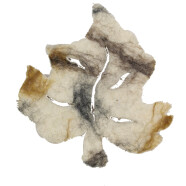 Restposten: Filz Untersetzer Blatt 12cm wei&szlig;