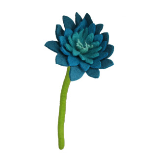 Filzblume Dahlie 35cm t&uuml;rkis