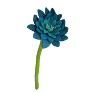 Filzblume Dahlie 35cm t&uuml;rkis