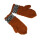 Handgestrickt: Handschuhe rostbraun Damen M