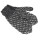 Handgestrickt: Handschuhe schwarz/grau Damen M