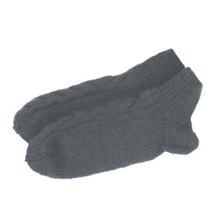 Handgestrickt: Wohlf&uuml;hlsocken dunkelgrau