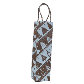 Pr&auml;sentt&uuml;te Weihnachtsb&auml;umchen beige f&uuml;r Flasche