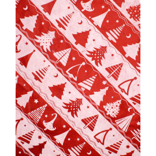 Geschenkpapier Weihnachtsb&auml;umchen rot