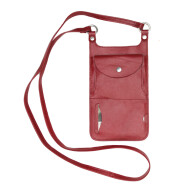 Leder Umh&auml;nget&auml;schchen rot