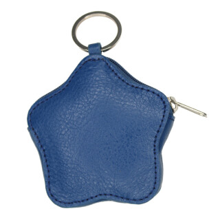 Leder B&ouml;rse Sternform blau
