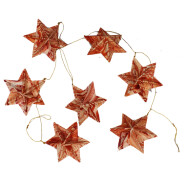 Restposten: Papier Girlande 100cm Origami-Sterne orange...