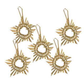 Pathi-Gras Strohsternchen 5er-Set natur