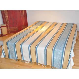 Restposten: Tagesdecke Cotton bedruckt ocker