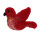Filz Brosche Vogel rot