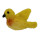 Filz Brosche Vogel gelb