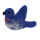 Filz Brosche Vogel blau