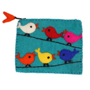 Filz B&ouml;rse Fr&uuml;hlingsv&ouml;gel multicolor