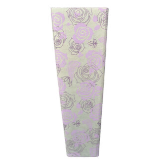 Restposten: Vase aus Karton mit Nepalpapier Rosendesign gro&szlig;