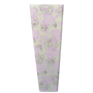 Restposten: Vase aus Karton mit Nepalpapier Rosendesign...
