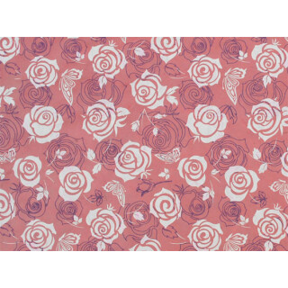 Geschenkpapier Rosendesign apricot