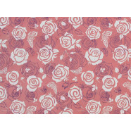 Geschenkpapier Rosendesign apricot