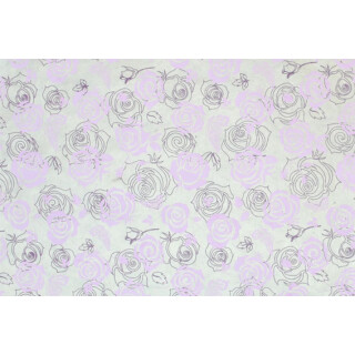 Geschenkpapier Rosendesign wei&szlig;