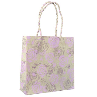 Pr&auml;sentt&uuml;te Rosendesign wei&szlig; 20*20*7cm