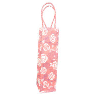 Pr&auml;sentt&uuml;te Rosendesign apricot f&uuml;r Flasche