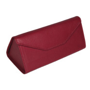 Leder Brillen-Etui faltbar bordeaux