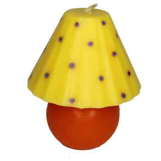 Restposten: Kerze Nachttischlampe orange/gelb