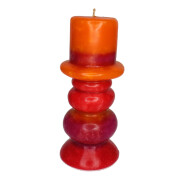 Kerzenst&auml;nder-Kerze rot/orange