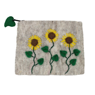 Filz B&ouml;rse Sonnenblumen