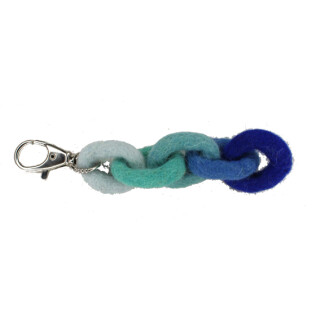 Schl&uuml;sselkarabiner mit Filzkette Blaut&ouml;ne