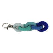 Schl&uuml;sselkarabiner mit Filzkette Blaut&ouml;ne