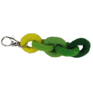 Schl&uuml;sselkarabiner mit Filzkette  Gr&uuml;nt&ouml;ne