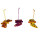 3er-Set Filzh&auml;nger Schmetterlinge gelb/orange/pink