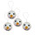 Filz 4er-Set Filz H&auml;nger Schneemann-K&ouml;pfe