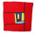 Filz Sitzmatte quadratisch rot mit Deko