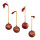 4erSet Lack Weihnachtskugel &Oslash; 3,8 cm rot