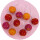 10er-Set Filz H&auml;nger Kugeln rot/orange/pink