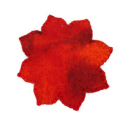 Filz Untersetzer Bl&uuml;te  12 cm rot