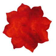 Filz Untersetzer Bl&uuml;te 17 cm rot