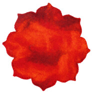 Filz Untersetzer Bl&uuml;te 22 cm rot