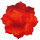 Filz Untersetzer Bl&uuml;te 22 cm rot
