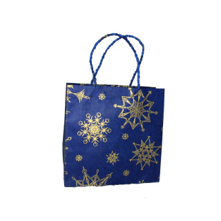 Pr&auml;sentt&uuml;te Schneeflocken blau gro&szlig;