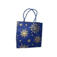 Pr&auml;sentt&uuml;te Schneeflocken blau gro&szlig;
