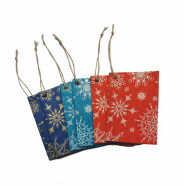Papier Geschenk-Anh&auml;nger Schneeflocken...
