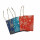 Papier Geschenk-Anh&auml;nger Schneeflocken hellblau/dunkelblau/rot
