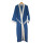 Bademantel Waffelstoff blau
