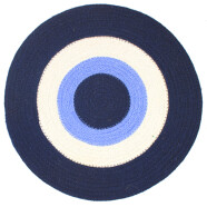 Feste Matte aus Jute-Schn&uuml;ren blau/wei&szlig;...