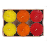 6er-Set Teelichte orange